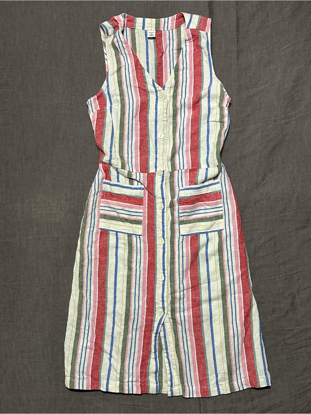 Old Navy Linen-Blend Multicolor Dress